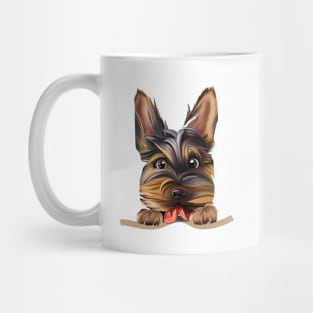 dog in pocket funny puppy for dog lover Yorkshire Terrier Mug